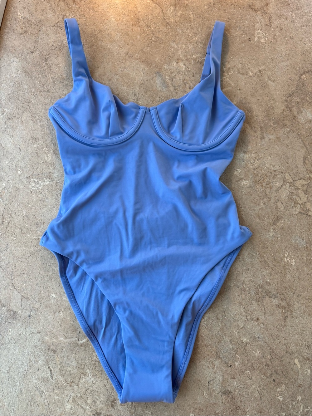 NWOT Cuup Periwinkle Blue Underwire One Piece Swimsuit-Size 34C/36B